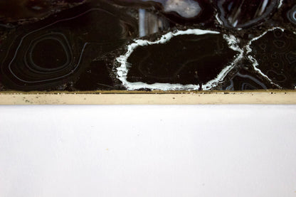 Black Agate Wall Clock | Square