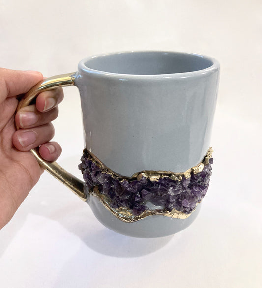 Flow - Set of 2 Grey Ceramic Mugs
