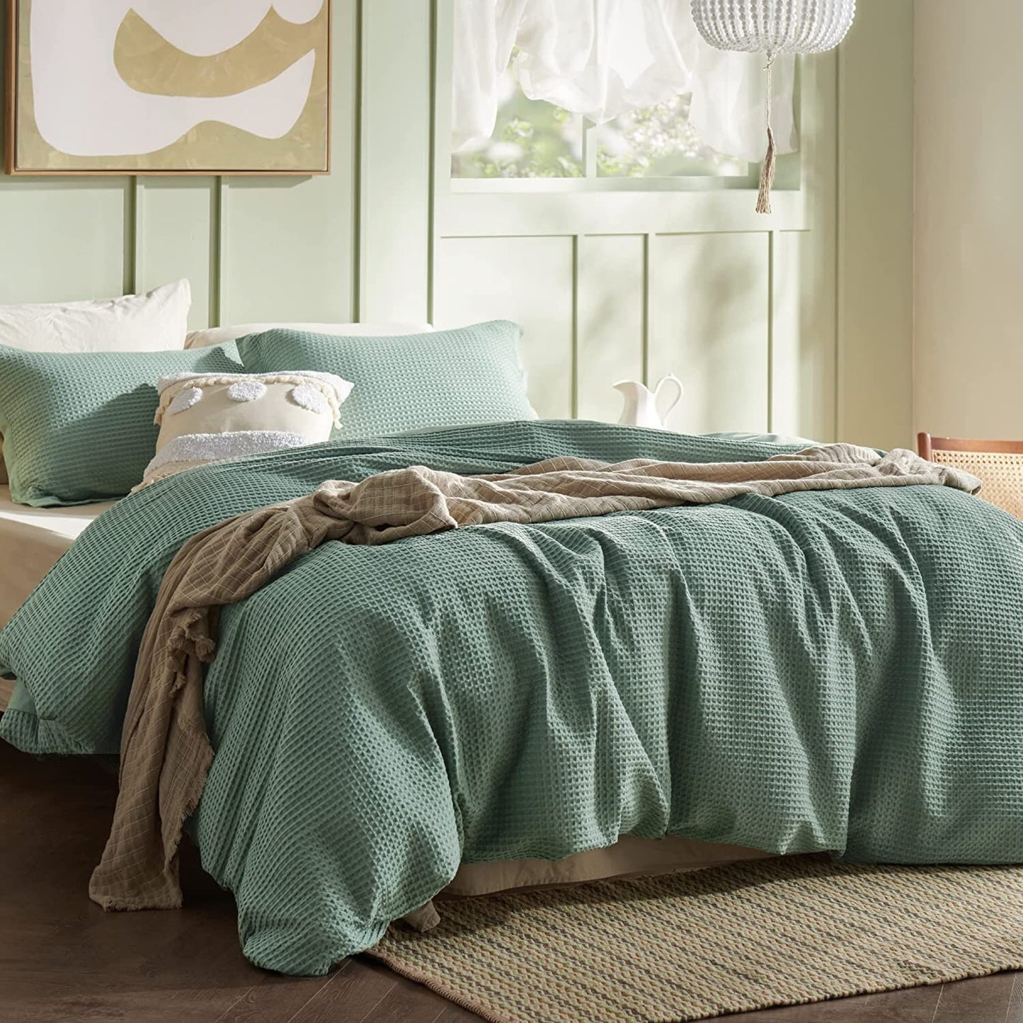 Waffle Weave Pure Cotton Duvet Cover Sets
