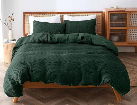 Waffle Weave Pure Linen Duvet Cover Sets