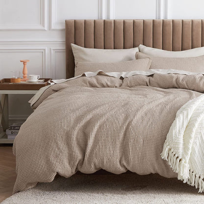 Waffle Weave Pure Cotton Duvet Cover Sets