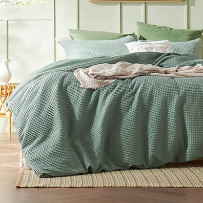 Waffle Weave Pure Cotton Duvet Cover Sets