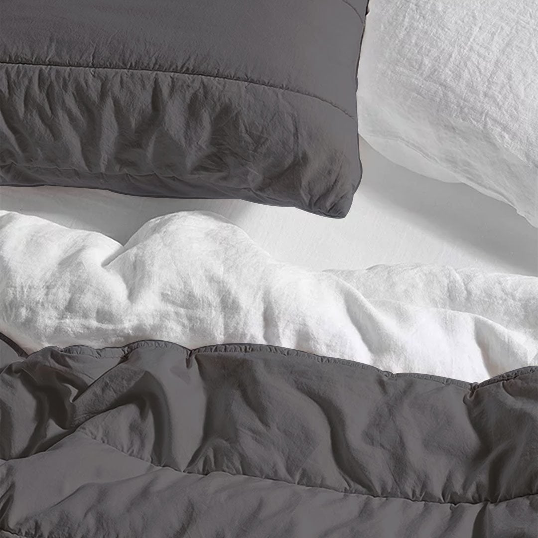 Broad Channel Stitch - Pure Cotton Sateen Quilt Sets