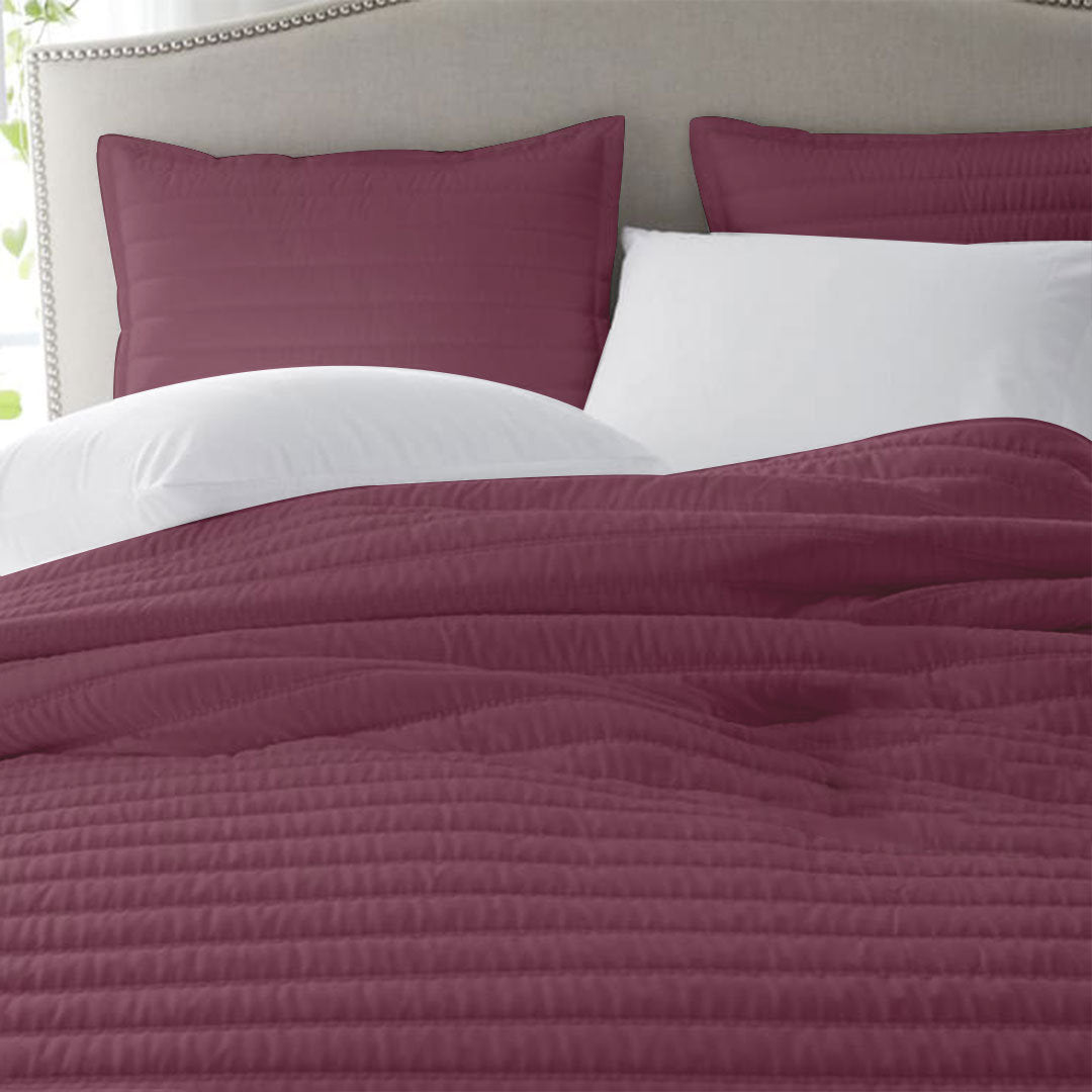 Channel stitch - Linen Cotton Quilt Sets