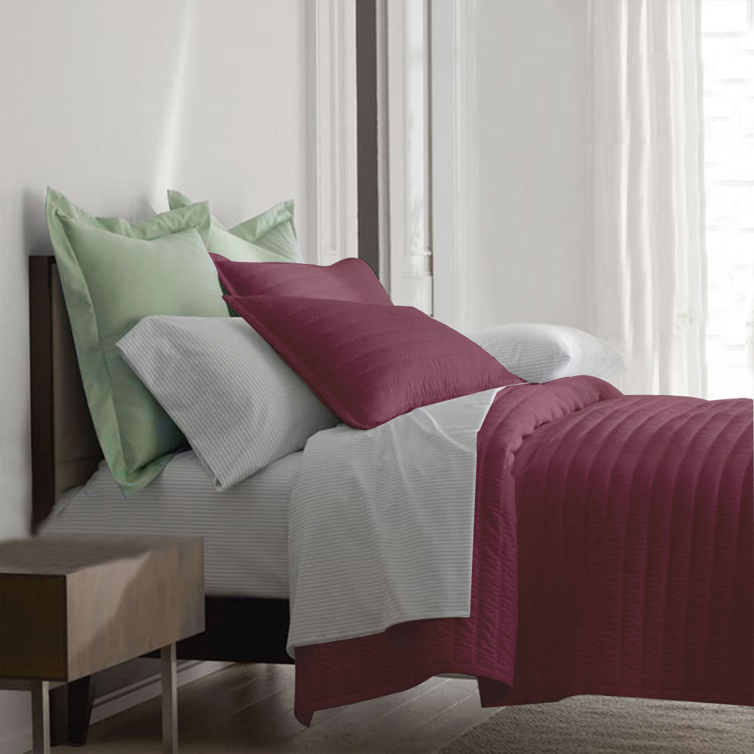 Channel stitch - Linen Cotton Quilt Sets