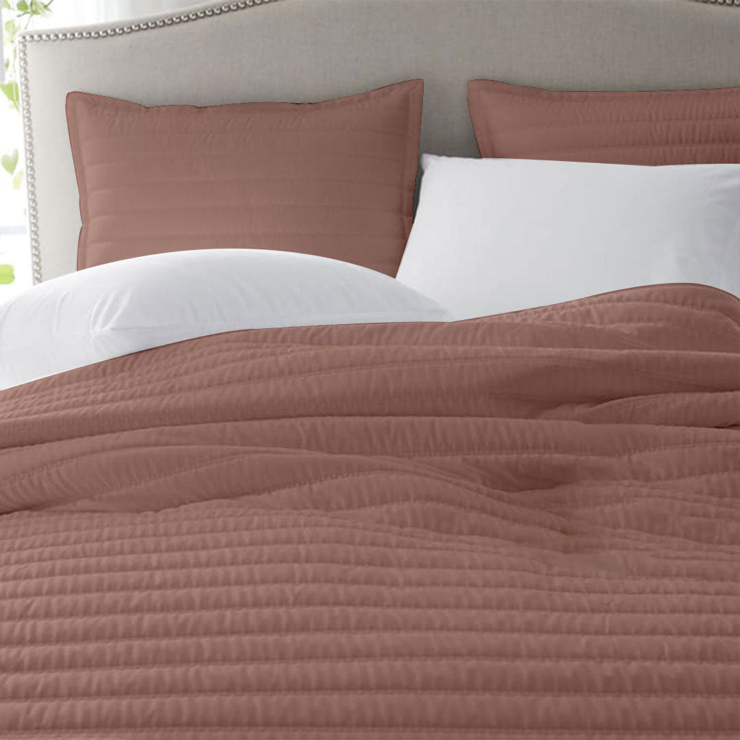 Channel stitch - Linen Cotton Quilt Sets