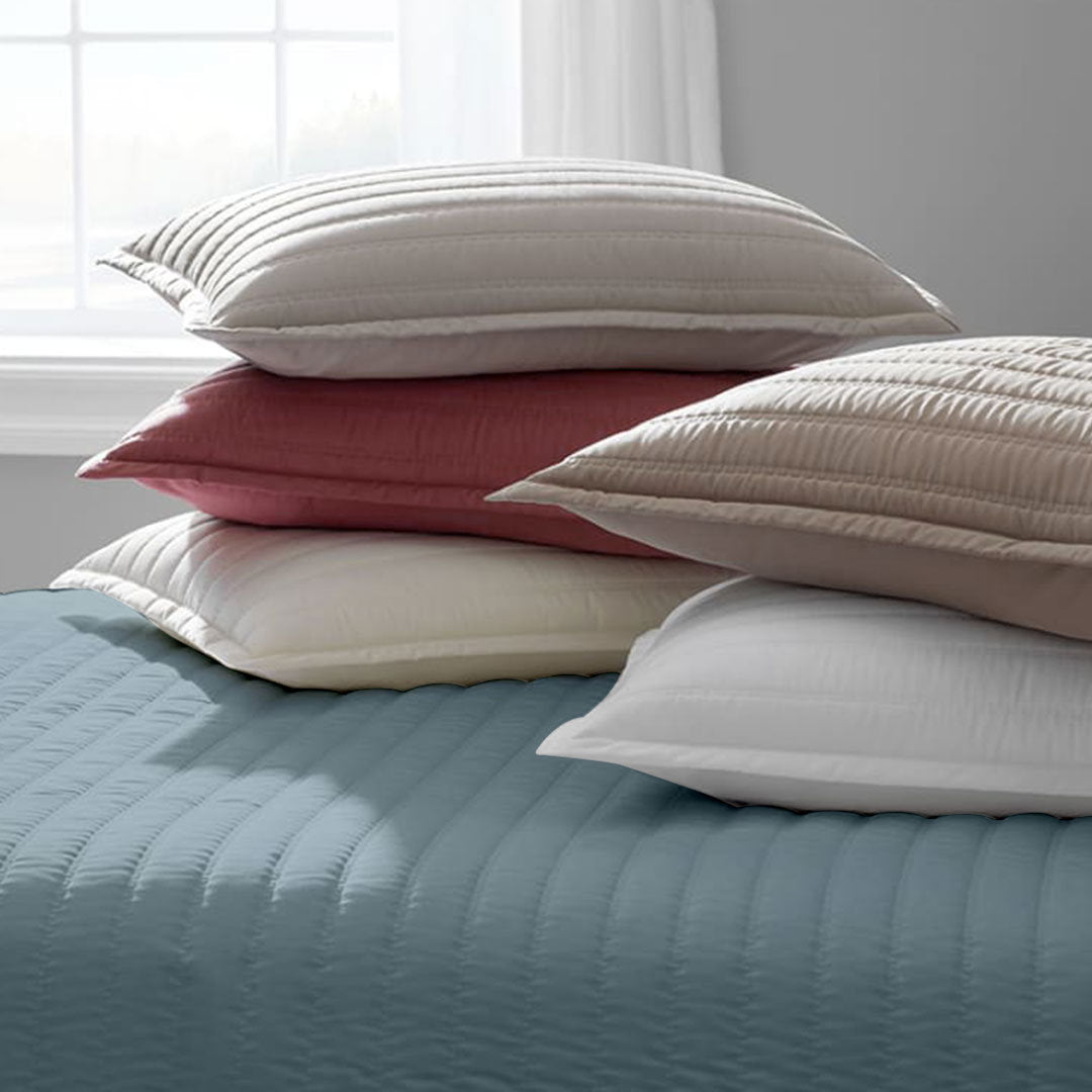 Channel stitch - Linen Cotton Quilt Sets
