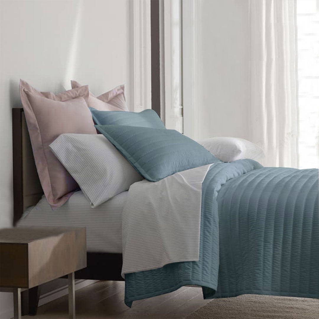 Channel stitch - Linen Cotton Quilt Sets