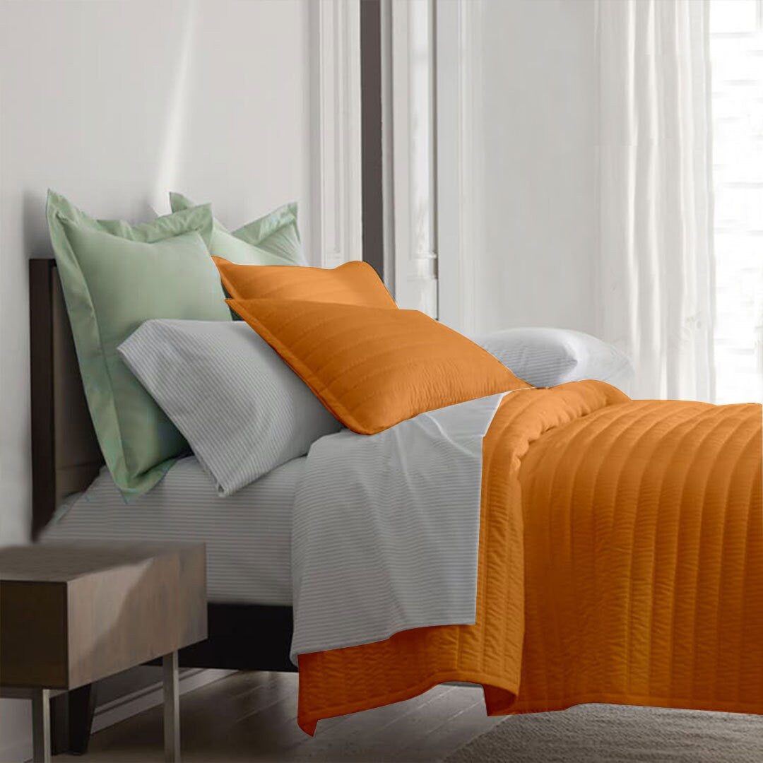 Channel stitch - Linen Cotton Quilt Sets