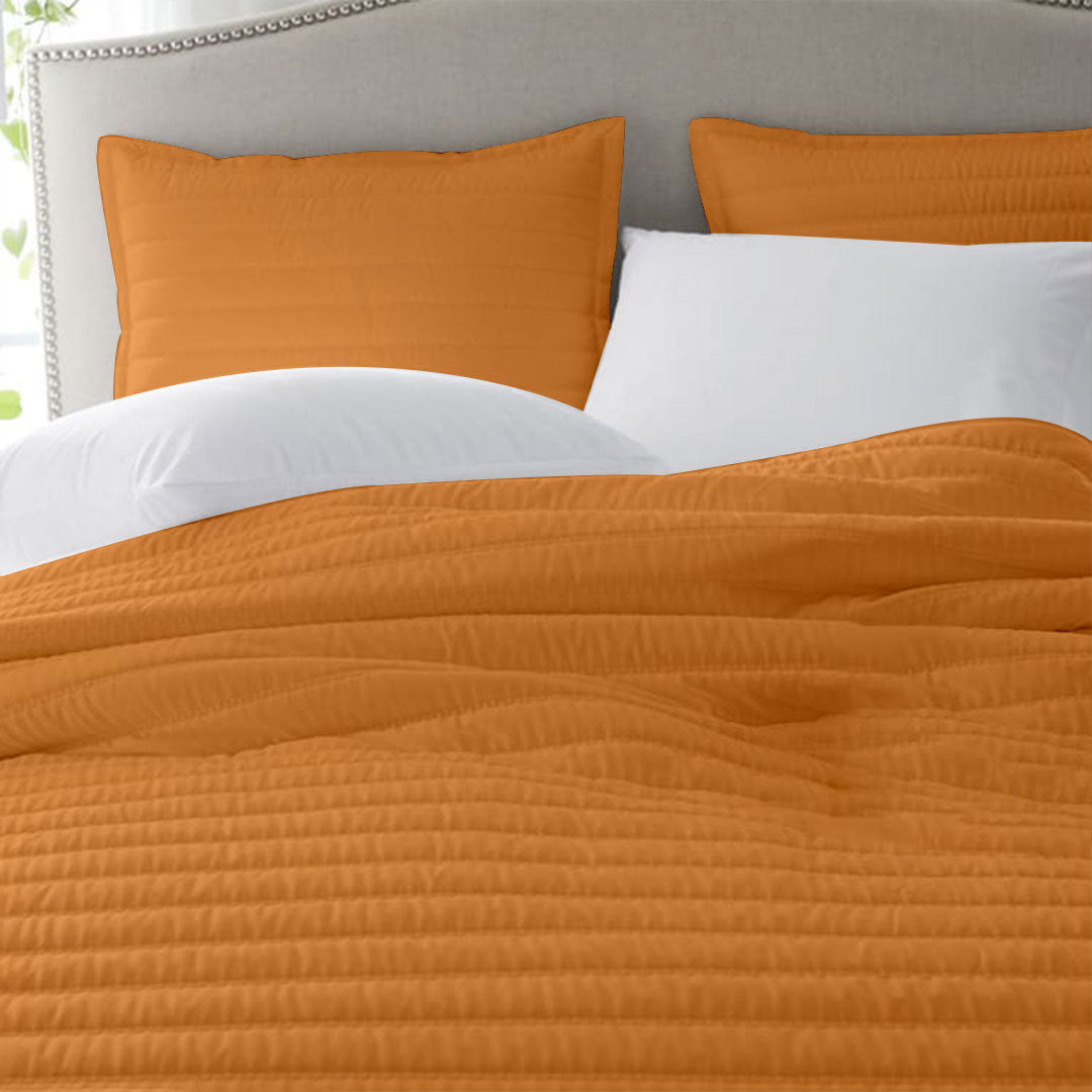Channel stitch - Linen Cotton Quilt Sets