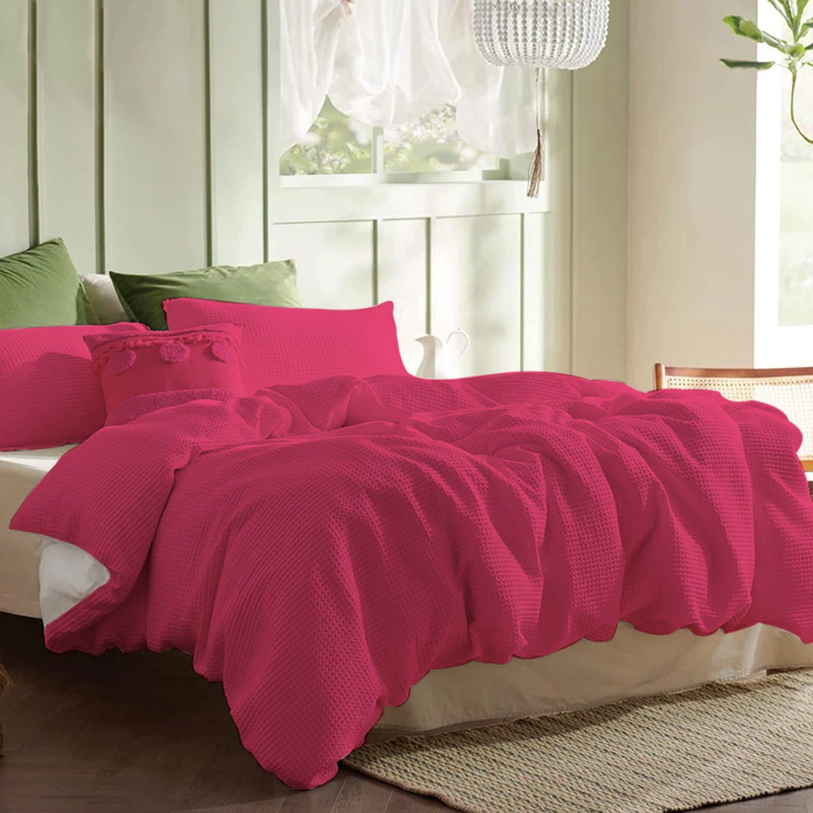 Waffle Weave Pure Cotton Duvet Cover Sets