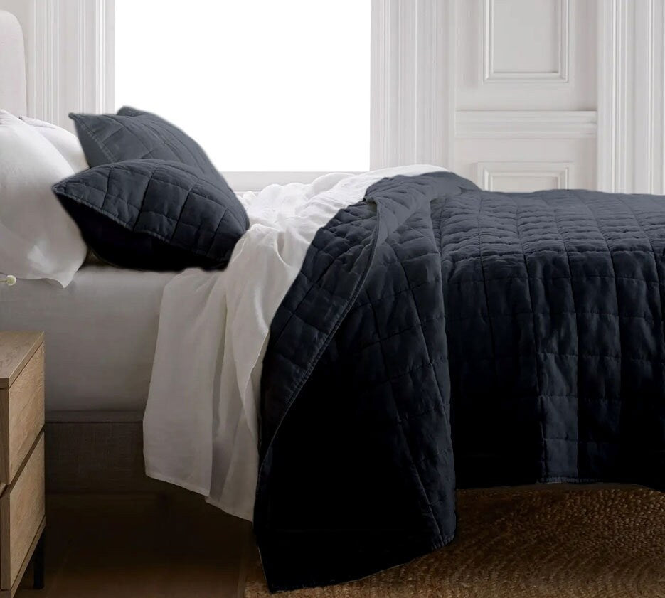 Box stitch - Pure Cotton Sateen Quilt Sets