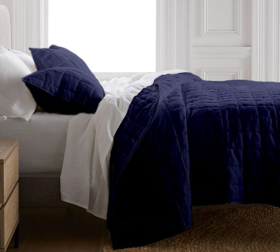 Box stitch - Pure Cotton Sateen Quilt Sets