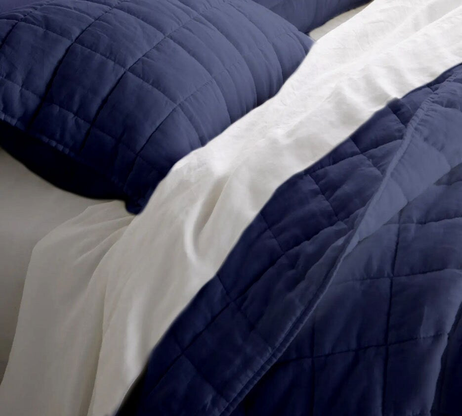 Box stitch - Pure Cotton Sateen Quilt Sets