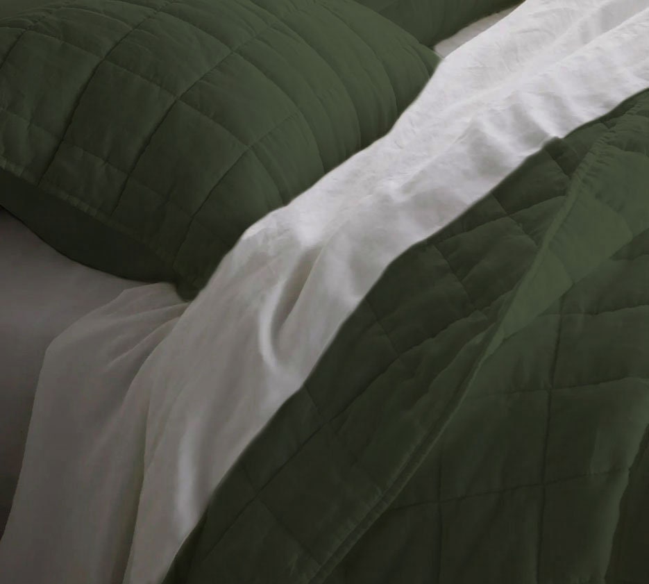 Box stitch - Pure Cotton Sateen Quilt Sets