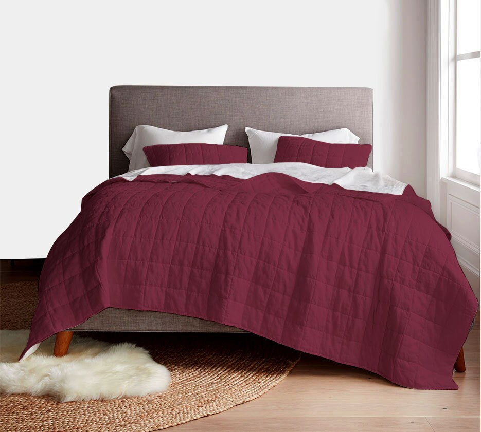 Box stitch - Pure Cotton Sateen Quilt Sets