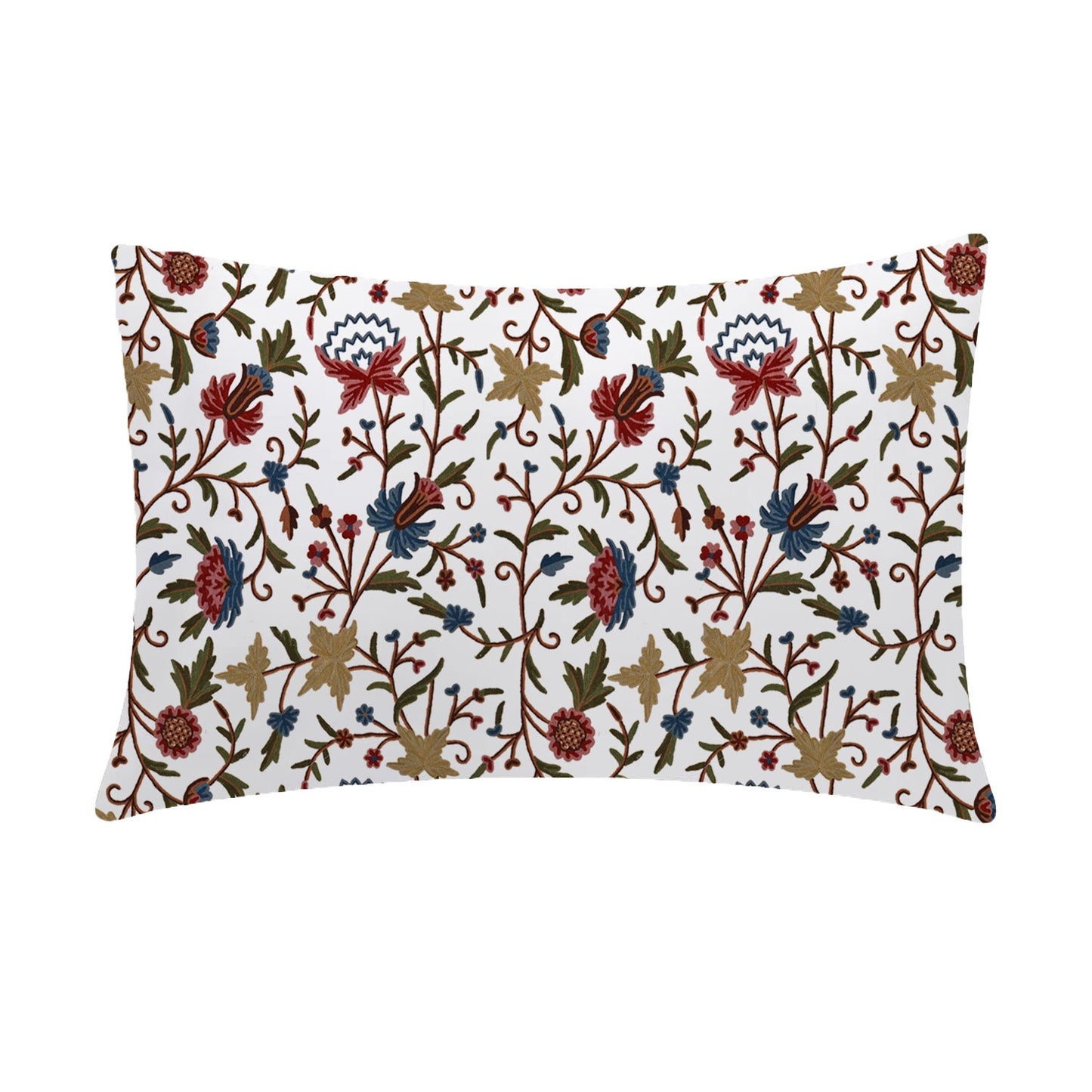 Sophia - 3 Piece Crewel Embroidered Duvet Set | Linen Cotton Mix | Embroidered Duvet Cover with Embroidered Pillowcases | Handmade | Soft