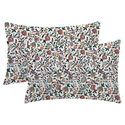 Sienna - 3 Piece Crewel Embroidered Duvet Set | Linen Cotton Mix | Embroidered Duvet Cover with Embroidered Pillowcases | Handmade | Soft