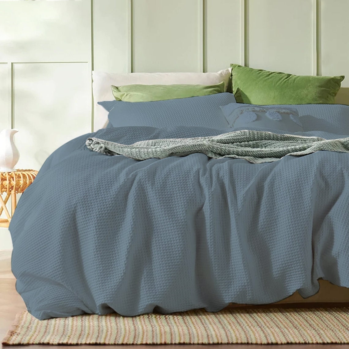 Waffle Weave Pure Cotton Duvet Cover Sets