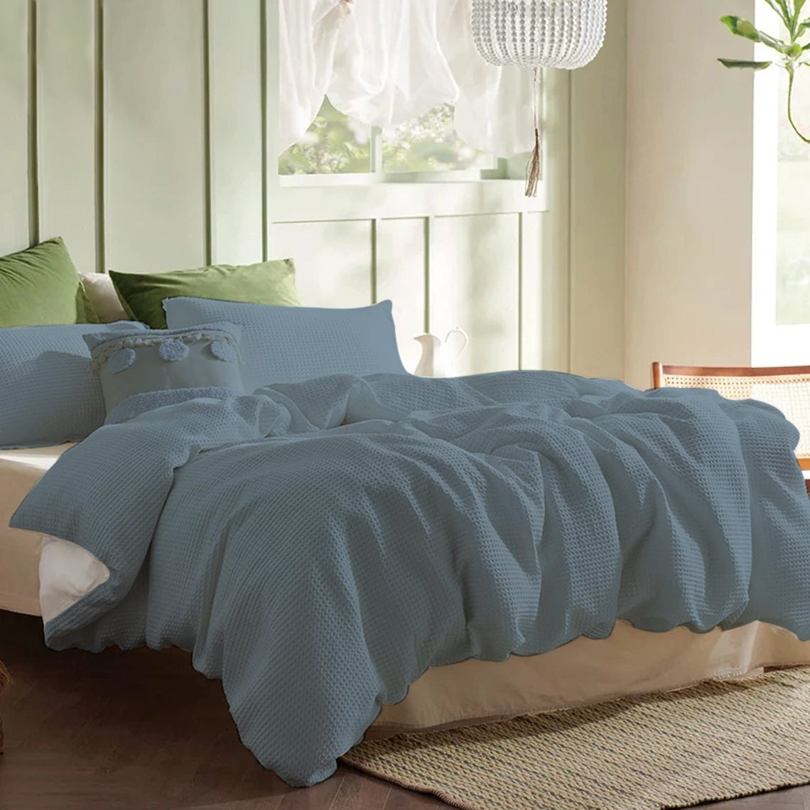 Waffle Weave Pure Cotton Duvet Cover Sets