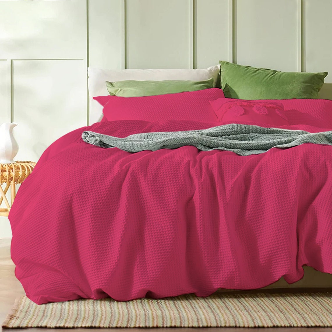 Waffle Weave Pure Cotton Duvet Cover Sets