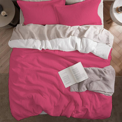 Waffle Weave Pure Cotton Duvet Cover Sets