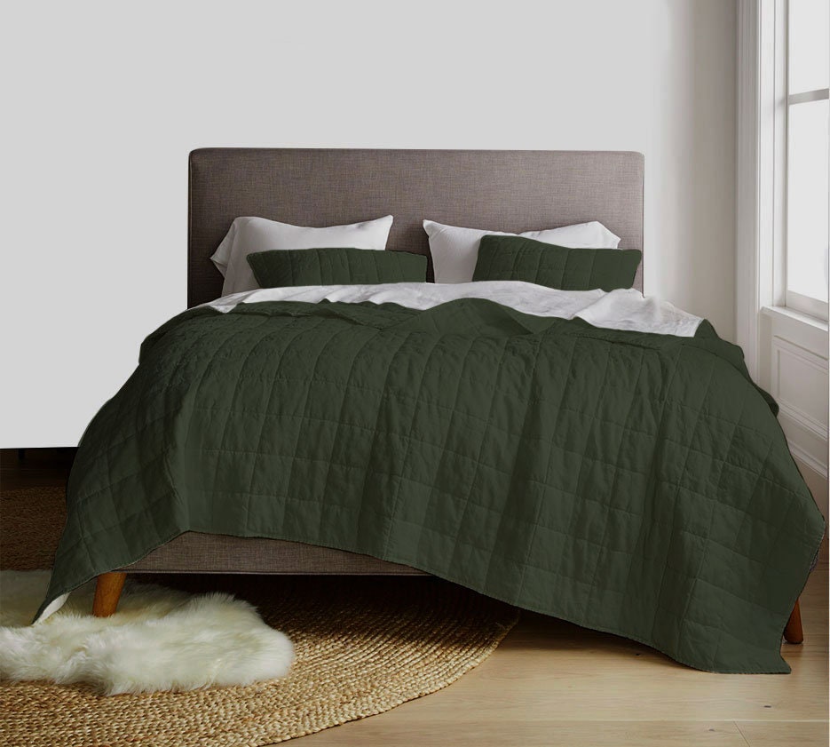Box stitch - Pure Cotton Sateen Quilt Sets