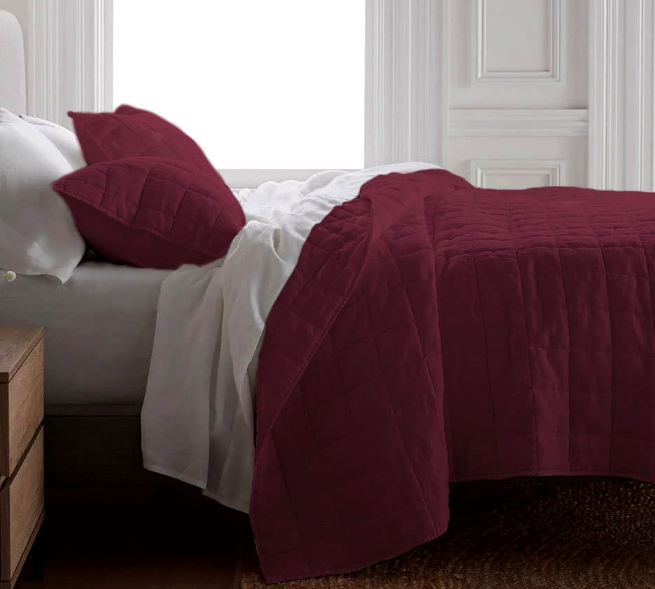 Box stitch - Pure Cotton Sateen Quilt Sets