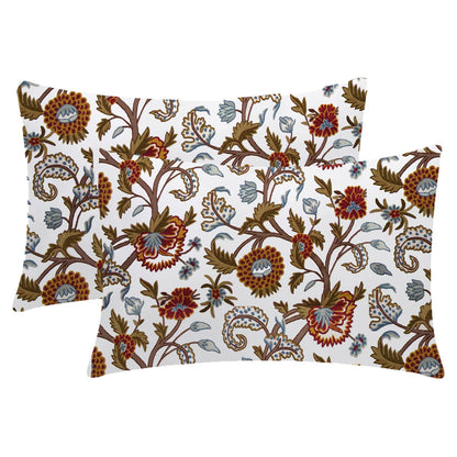 Savannah - 3 Piece Crewel Embroidered Duvet Set | Linen Cotton Mix | Embroidered Duvet Cover with Embroidered Pillowcases | Handmade | Soft