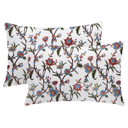 Jane - 3 Piece Crewel Embroidered Duvet Set | Linen Cotton Mix | Embroidered Duvet Cover with Embroidered Pillowcases | Handmade | Soft