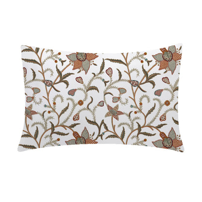 January - 3 Piece Crewel Embroidered Duvet Set | Linen Cotton Mix | Embroidered Duvet Cover with Embroidered Pillowcases | Handmade | Soft