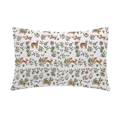 Joy - 3 Piece Crewel Embroidered Duvet Set | Linen Cotton Mix | Embroidered Duvet Cover with Embroidered Pillowcases | Handmade | Soft