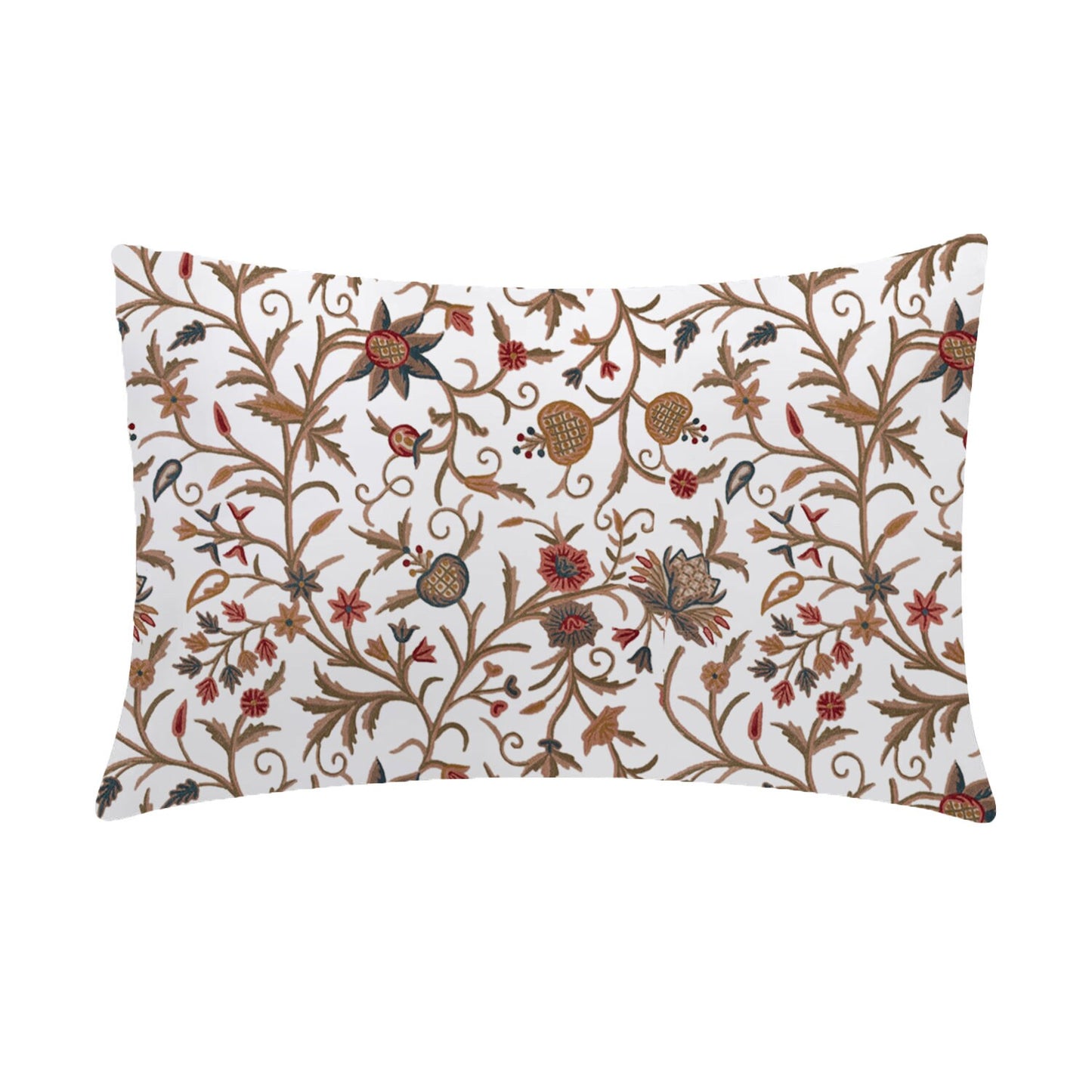 Mary - 3 Piece Crewel Embroidered Duvet Set | Linen Cotton Mix | Embroidered Duvet Cover with Embroidered Pillowcases | Handmade | Soft