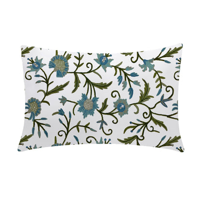 Jean - 3 Piece Crewel Embroidered Duvet Set | Linen Cotton Mix | Embroidered Duvet Cover with Embroidered Pillowcases | Handmade | Soft