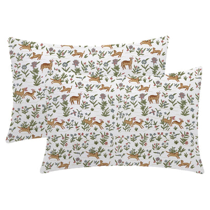 Joy - 3 Piece Crewel Embroidered Duvet Set | Linen Cotton Mix | Embroidered Duvet Cover with Embroidered Pillowcases | Handmade | Soft