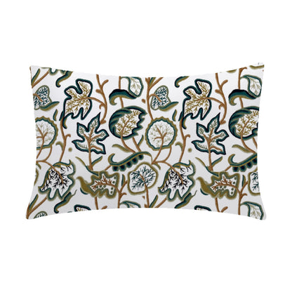 Jade - 3 Piece Crewel Embroidered Duvet Set | Linen Cotton Mix | Embroidered Duvet Cover with Embroidered Pillowcases | Handmade | Soft