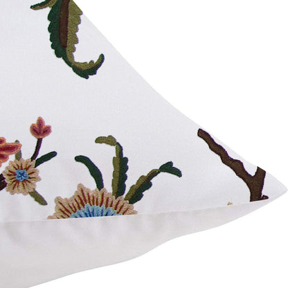 Jane - Set of 4 Pieces | Cotton Linen Fabric | Crewel Embroidered | Pillow/Cushion Cover Set | With or Without Insert