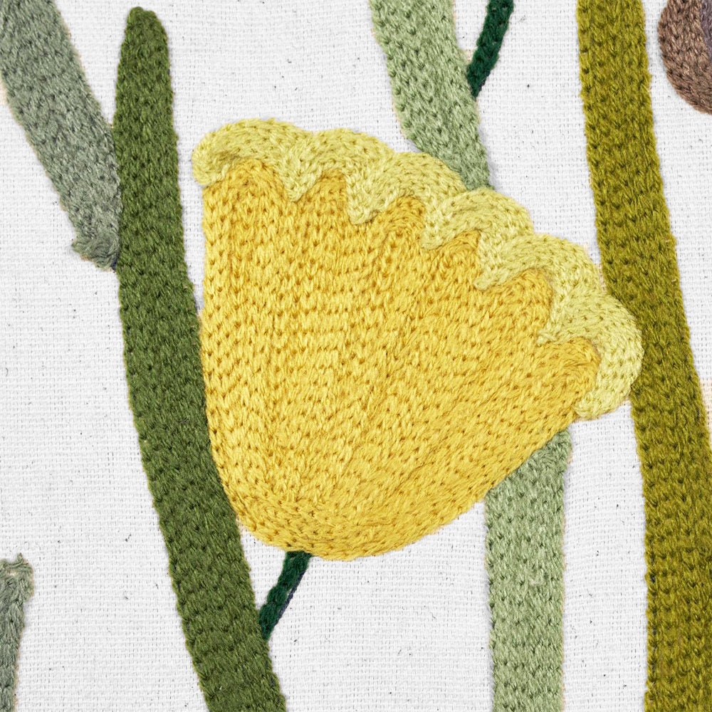 Sabrina - Set of 2 Panels Crewel Embroidered Curtains | Linen Cotton Mix | Fully Embroidered | Lined