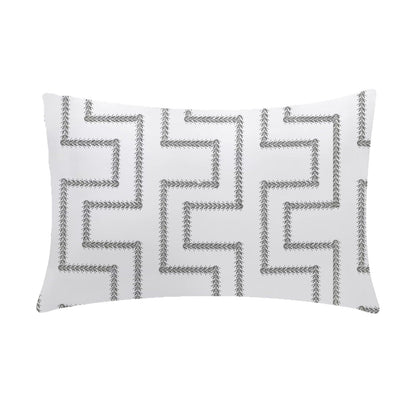 Fiora - 3 Piece Crewel Embroidered Duvet Set | Linen Cotton Mix | Embroidered Duvet Cover with Embroidered Pillowcases | Handmade | Soft