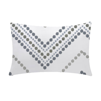 Azura - 3 Piece Crewel Embroidered Duvet Set | Linen Cotton Mix | Embroidered Duvet Cover with Embroidered Pillowcases | Handmade | Soft