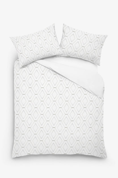 Ember - 3 Piece Crewel Embroidered Duvet Set | Linen Cotton Mix | Embroidered Duvet Cover with Embroidered Pillowcases | Handmade | Soft