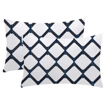 Cressida - 3 Piece Crewel Embroidered Duvet Set | Linen Cotton Mix | Embroidered Duvet Cover with Embroidered Pillowcases | Handmade | Soft