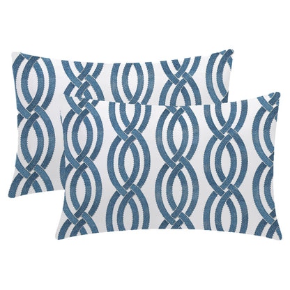 Zara  - Set of 4 Pieces | Cotton Linen Fabric | Crewel Embroidered | Pillow/Cushion Cover Set | With or Without Insert
