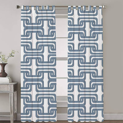 Olga  - Set of 2 Panels Crewel Embroidered Curtains | Linen Cotton Mix | Fully Embroidered | Lined