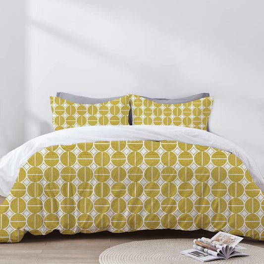 Ariadne - 3 Piece Crewel Embroidered Duvet Set | Linen Cotton Mix | Embroidered Duvet Cover with Embroidered Pillowcases | Handmade | Soft