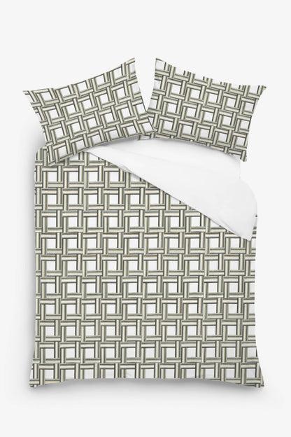 Katerina - 3 Piece Crewel Embroidered Duvet Set | Linen Cotton Mix | Embroidered Duvet Cover with Embroidered Pillowcases | Handmade | Soft