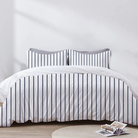 Daphne - 3 Piece Crewel Embroidered Duvet Set | Linen Cotton Mix | Embroidered Duvet Cover with Embroidered Pillowcases | Handmade | Soft
