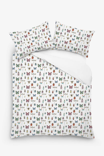 Ksenia - 3 Piece Crewel Embroidered Duvet Set | Linen Cotton Mix | Embroidered Duvet Cover with Embroidered Pillowcases | Handmade | Soft