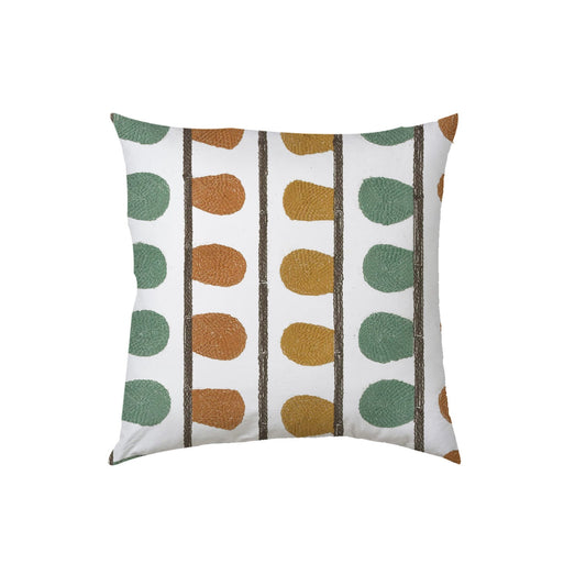 Demetra  - Set of 4 Pieces | Cotton Linen Fabric | Crewel Embroidered | Pillow/Cushion Cover Set | With or Without Insert