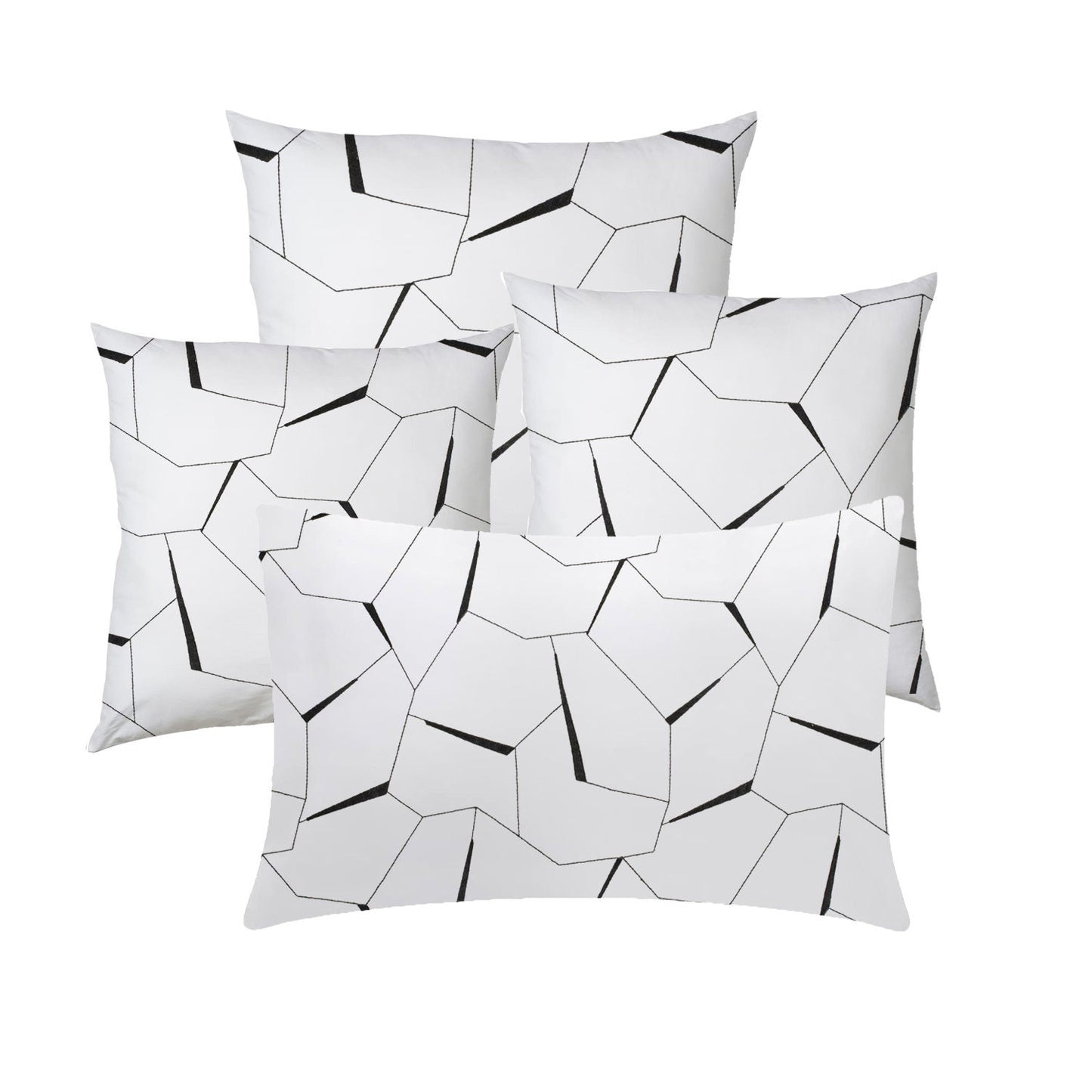 Nia  - Set of 4 Pieces | Cotton Linen Fabric | Crewel Embroidered | Pillow/Cushion Cover Set | With or Without Insert